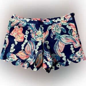 LILLY Pulitzer Magnolia Going Coastal Scalloped Shorts size 2